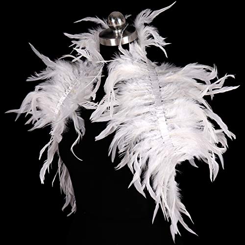 Women's Feathers Body Harness Shawl Punk Victorian Real Natural Feather Shrug Shawl Carnival Gothic Dance Costume4