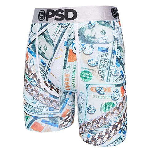 PSD Men's Ice Gold Money Boxer Briefs, Multi, L2