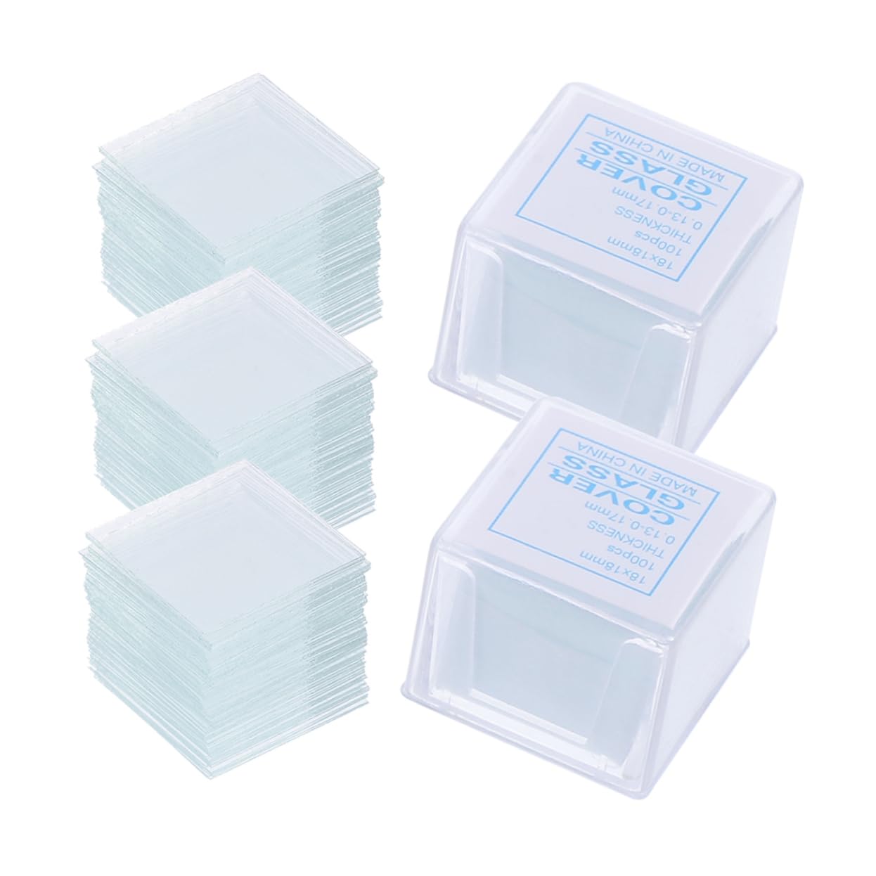 CIYODO 1000 Pcs Glass Slide Microscope Slides Clear Glass Slips Covers Microscope Slide Kits Bioexperiment Slides Microscope Slides Glass Microscope Slides Covers Square Glasses