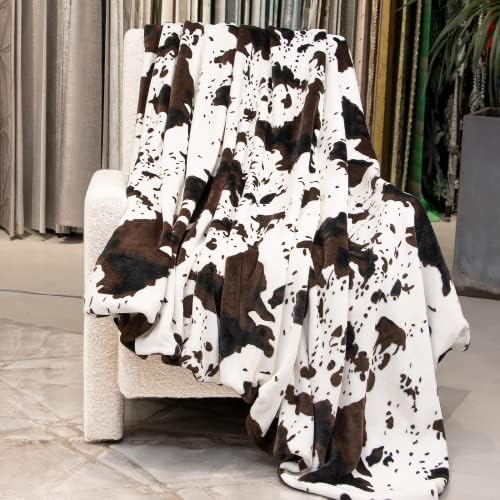 Cow Blanket Soft Fleece Double-Sided Cow Print Throw Blanket for Adults Kids Plush Flannel Blankets & Throws Lightweight Fluzzy Warm Cow Blankets for Couch Sofa Bed Office 50x60 inch