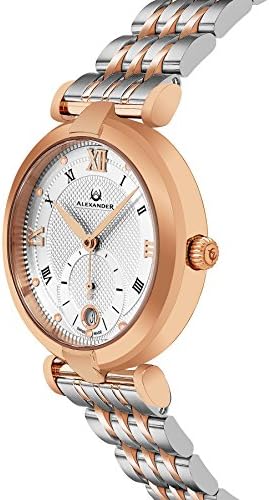 Alexander Monarch Olympias日付シルバーlarge Faceステンレススチールメッキローズゴールドwatch For Wome 5ynj1okw5m 腕時計 アクセサリー Farssanat Com