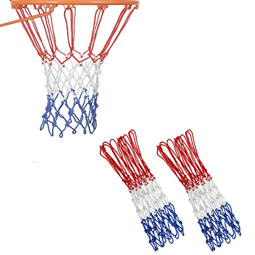 doepeBAE Basketballnetz,Robustes,wetterfest,strapazierfähig,Dauerhaft 2pcs Basketballnetz Set Nylon Basketball Ersatz Netz Zubehör für Basketballkorbnetz für Standard Größe BasketballKorb