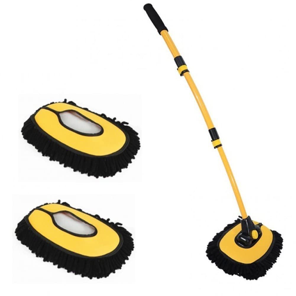 Brosse de lavage de voiture télescopique, vadrouille microfibre et kit de nettoyage auto