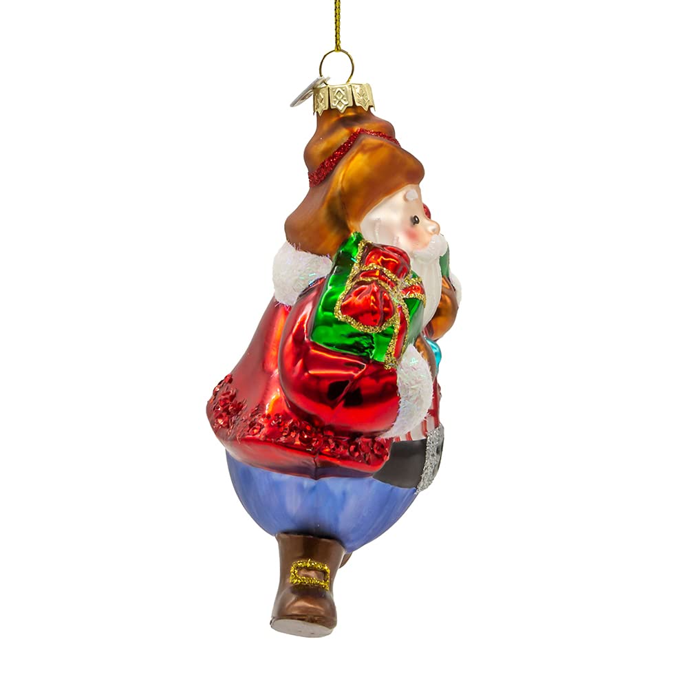Kurt Adler 5 Noble Gems Mr. & Mrs. Santa With Cookies Ornamento di Natale in vetro | Kurt Adler | Ornamento di Natale | Ornamento di Natale in vetro | Ornamento di