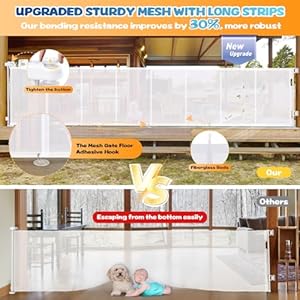 150-Inches-Retractable-Baby-Gates-Extra-Wide-35-Tall-Baby-Gates-for-Doorways-Upgraded-Retractable-Dog-Gate-with-Fiberglass-for-Stairs-Retractable-Pet-Gate-for-Dog-IndoorOutdoor-White - Cucciolini Doodles   150-Inches-Retractable-Baby-Gates-Extra-Wide-35-Tall-Baby-Gates-for-Doorways-Upgraded-Retractable-Dog-Gate-with-Fiberglass-for-Stairs-Retractable-Pet-Gate-for-Dog-IndoorOutdoor-White