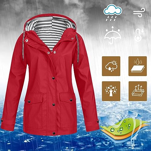 Sudadera con capucha para mujer chaqueta impermeable con cremallera 3
