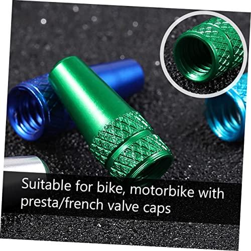 Mipcase 30 piezas Tapas de válvula de aluminio para bicicletas, cubiertas antipolvo para prevenir fugas y suciedad, mejorar la apariencia de la bicicleta, compatible con válvulas Presta francesas miniatura 4