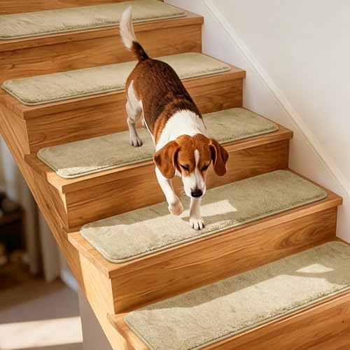 Marches d'escalier (lot de 7) antidérapantes et isolantes pour marches en bois