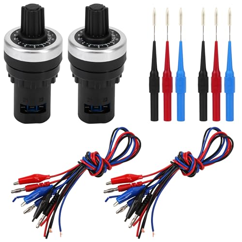 2PCS Analog Sensor Tester Automotive Sensor Simulator Tester – Vehicle Circuit Diagnose Tool, Adjustable...