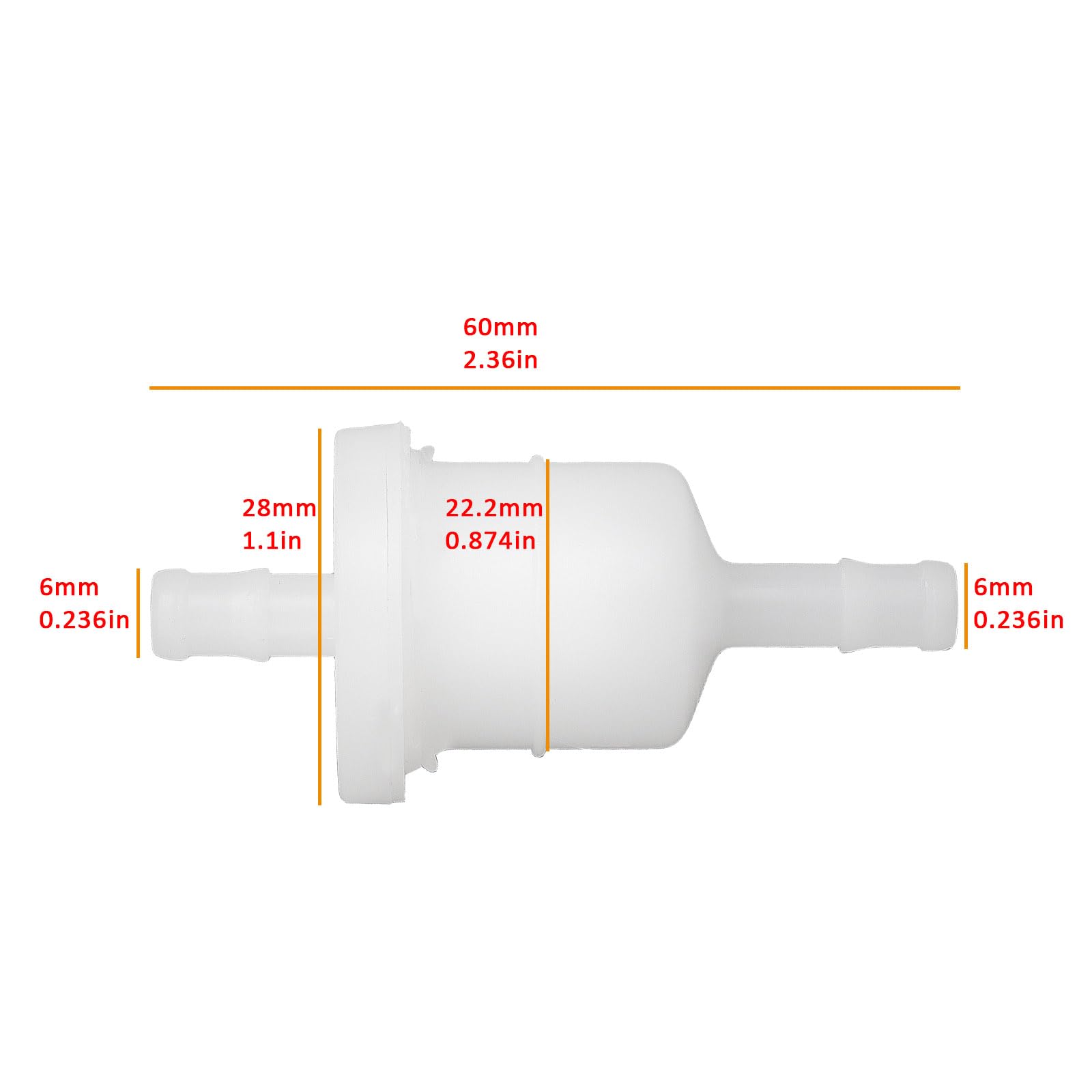 Filtro carburante motore marino 3516248 369-02230-1 Compatibile Mercury Tohatsu 4HP 5HP