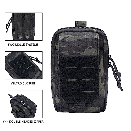 EXCELLENT ELITE SPANKER Tactical Molle Pouch Molle Phone Pouch EDC Utility Belt Pouch Phone Holder Bag For Sports Fishing Camping(MCB) - Image 4