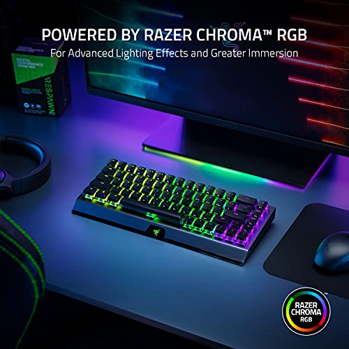 Razer BlackWidow V4 Mini HyperSpeed Wireless Hot Swappable 65% Gaming Keyboard: HyperSpeed Wireless & Bluetooth 5.0 - Orange Switches Tactile & Quiet - Phantom Pudding Keycap - 200 Hr Battery - Image 8