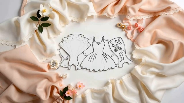 princess dress die cut Frantic Stamper Precision Die - Princess Dress (set of 4 dies) **CLEARANCE