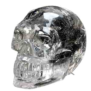 超大　高品質水晶彫り髑髏　インテリア アクセサリー 限定一点　本物保証　送料無料 Amazon | 入手困難 極上品質 超透明 水晶 ドクロ クリスタル