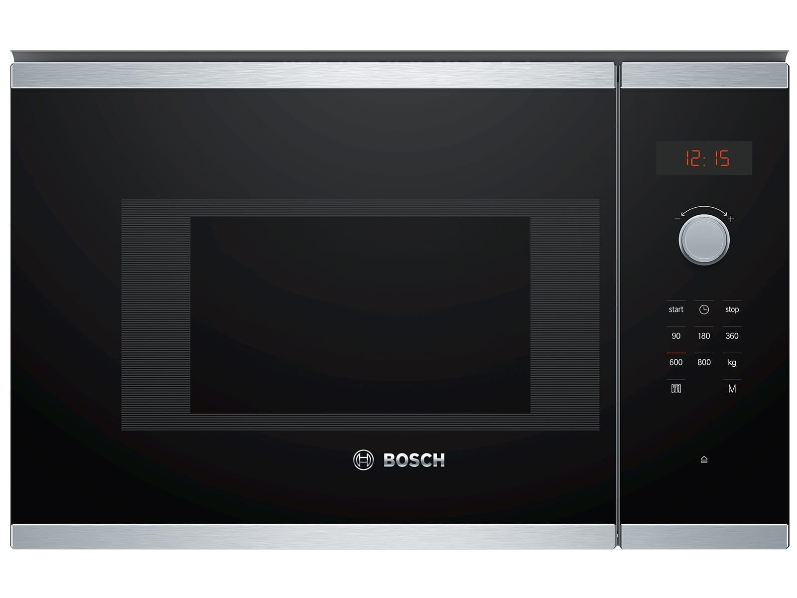 BOSCH BFL523MS0 kuchenka mikrofalowa do zabudowy, pojemność 20 l, moc 800 W, kolor czarny/stal nierdzewna