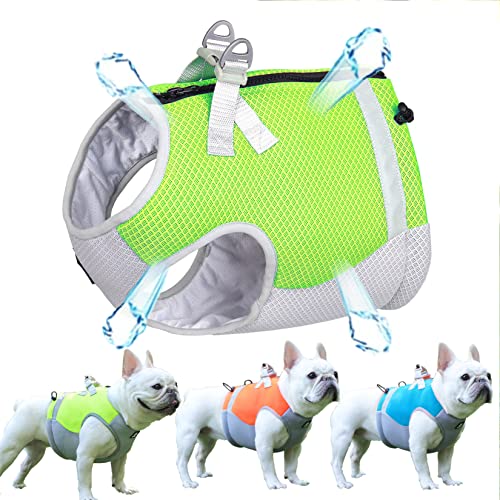 ZUNEA 犬用 クール ベスト ハーネス 冷感 冷却 夏用 ひんやり タンクトップ 小中型犬 涼しい 犬用 ジャケット ベスト 胴輪 子犬 夏服 調節可能 反射テープ 安全 通気性 メッシュ ドッグウエア洋服 熱中症対策 暑さ対策 ペット服 訓練 お出か