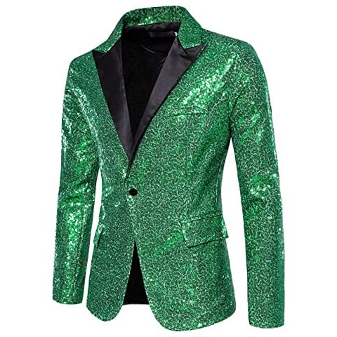Veste à paillettes liaddkv verte M Cover