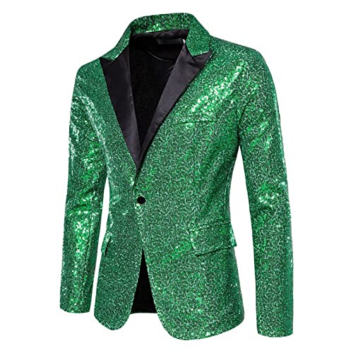 Costume de mariage pour homme avec veste blazer à paillettes et col velours