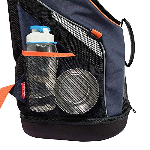 ibiyaya Hunderucksack für kleine Hunde | Bis 8 kg | Hundetragetasche Hundetransportbox | Reisetasche Haustiertasche | Farbe: Dunkelblau | Hundetasche