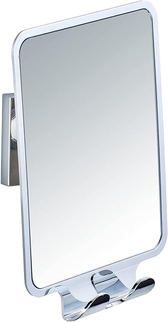 Wenko "Quadro" Wall Mirror with Vacuum-Loc, Silver