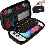 Carrying Case for Nintendo Switch and NEW Switch OLED Model(2021),iVoler Portable Hard Shell Pouch Carrying Travel Game Bag for Switch Accessories Holds 20 Game Cartridge