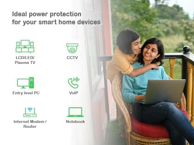 Image of Back-UPS BX600C-IN 600VA / 360W, 230V, UPS System, an Ideal Power Backup & Protection for Home Office, Desktop PC & Home Electronics