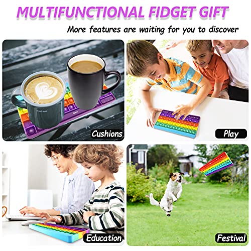 Exun Push Pops Bubble Fidget Sensory Toys Rainbow Popping Silicone Game Toy Anxiety & Stress Reliever Autism Toy For Kids And Adults Anxiety Adhd Add Autism (Keyboard) #TOP5