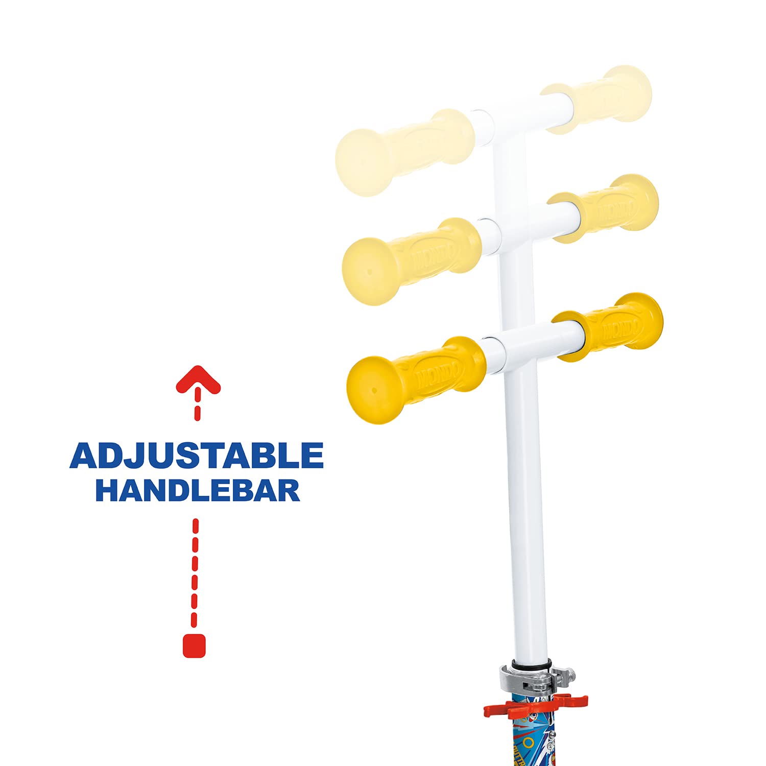 Mondo Toys - SONIC SEGA ALU SCOOTER Monopattino 2 ruote pieghevole in alluminio con pedana extra grip e manubrio regolabile per bambini