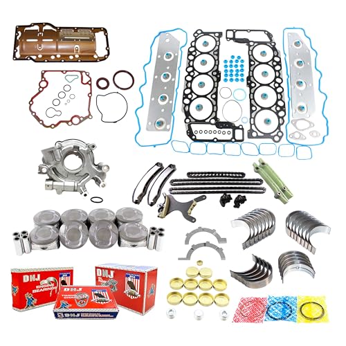 DNJ EK1102M Master Engine Rebuild Kit for 2008-2013 Chrysler, Dodge, Jeep, Ram 1500, Aspen, Commander 4.7L V8 16V SOHC 287cid