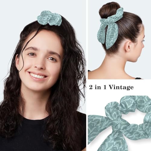 Gorro quirúrgico ajustable con botones y diseño hojas verdes miniatura 5