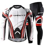 sponeed Men's Cycling Jersey Full Sleeve Riding Wear Long Sleeve T Shirts Pants