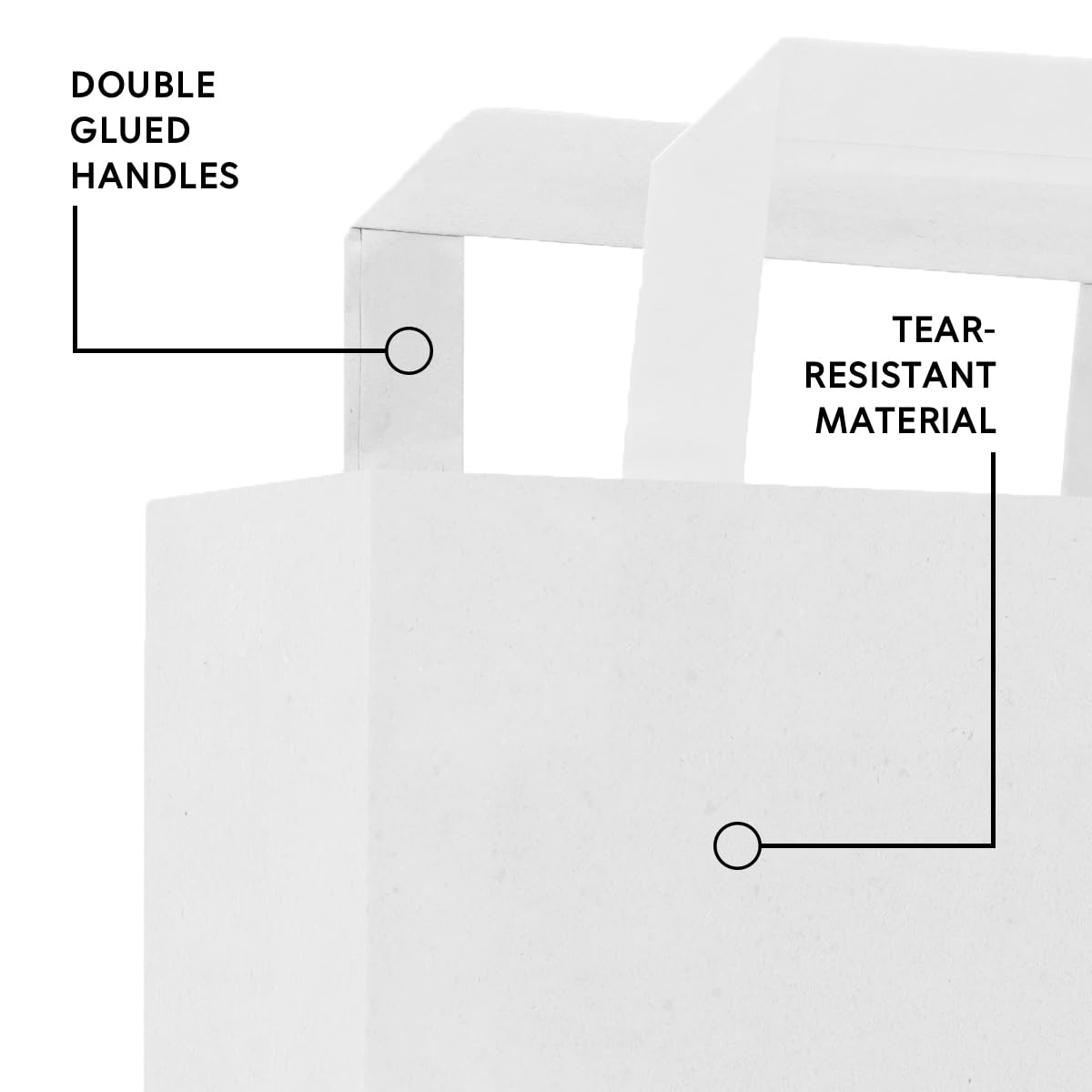 verpacking bolsas de papel kraft con asas 25 x 26 x 17 cm Blanco [tamaño y color a elegir] regalo compras biodegradables comercio 250 unidades