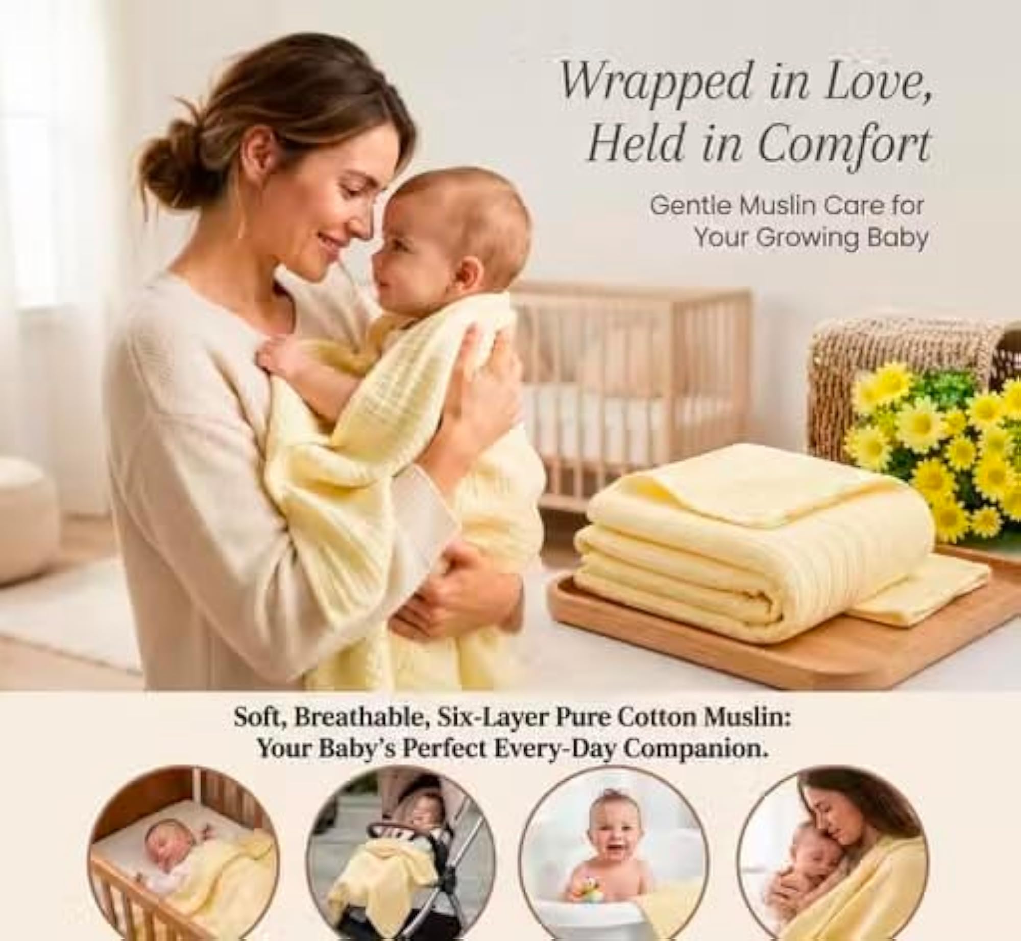 Ribbed Quilted Throw Blanket, Soft Yellow