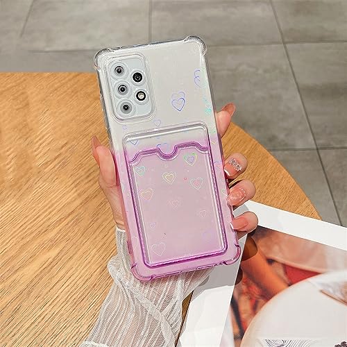 Coque en silicone violette avec fente carte pour Samsung Galaxy S23 Ultra