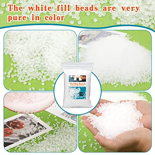 Mnuizu 500G/17.6 Oz Stuffing Beads, Poly Beads For Stuffing, Elastic Transparent Fill Beads For Stuffing Animals,Knitted Dolls, Bean Bags Filled Beads Diy Crafts #TOP5