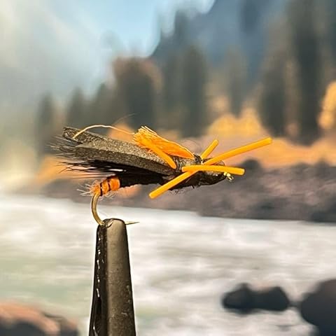 Golden Tippet Mega Moodah Cicada - Sizes #8, 10, 12 - Pack of 3 - Terrestrial Dry Fly Attractor - Unsinkable Foam - Dropper Rig - Flyfish for Trout Bass Bluegill Crappie and Other Gamefish (#10) Cover