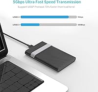 Vista 3 de GODO 2.5 Inch Hard Drive Enclosure USB 3.0 to SATA 9.5mm 7mm HDD SSD External Hard Drive Enclosure Tool Free,Support Max 6TB with UASP Compatible