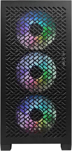 Image of Cooler Master Elite 302, Micro-ATX High Airflow Minimalist PC Case, 365mm GPU Max, Compatible RTX 5080|RX 7090 XT, 280mm AIO Max, Type C, Tempered Glass, Triple 120mm aRGB PWM Fan, Intakes Grill