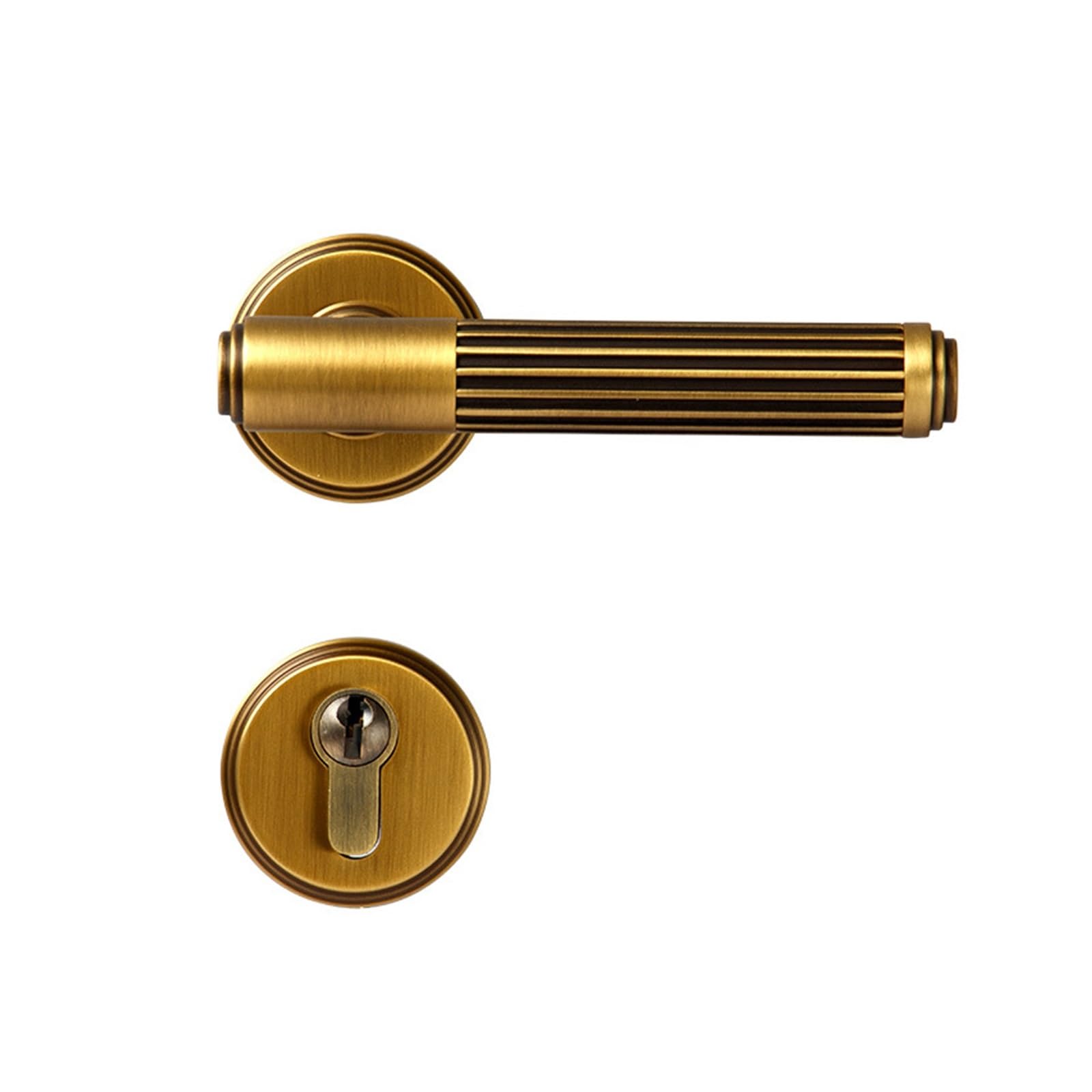 Serrure de porte en laiton magnétique silencieuse chambre à coucher