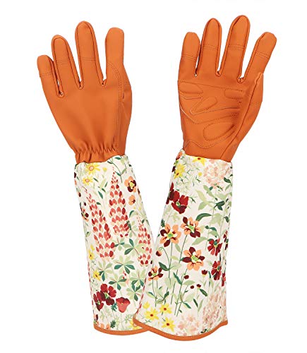 Katfort Long Gardening Gloves Women Men, Rose Pruning Garden Gloves for Thorn Proof with Cuff Forearm Protection for Garden Katfort Long Gardening Gloves Women Men, Rose Pruning Garden Gloves for Thorn Proof with Cuff Forearm Protection for Garden
