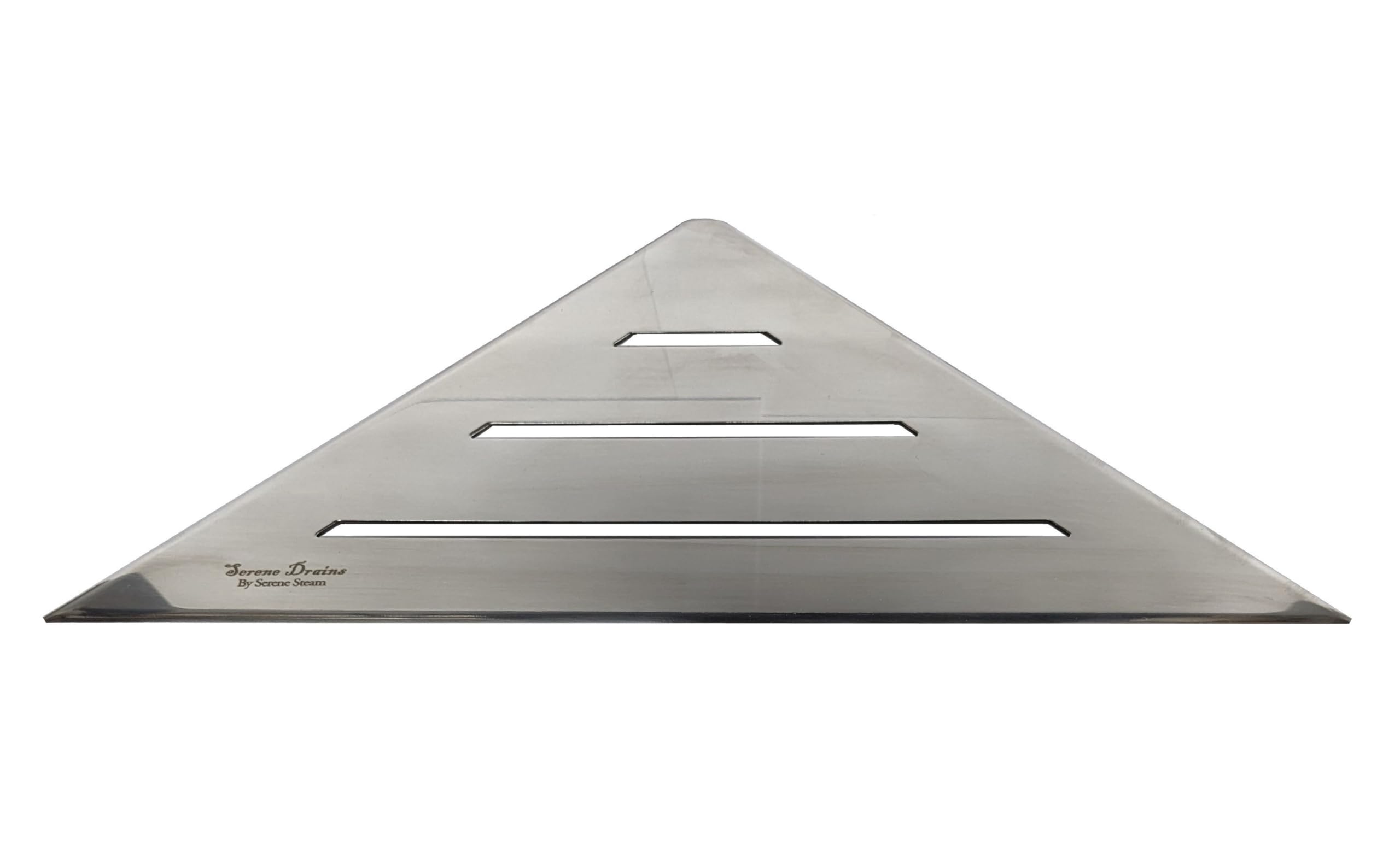 SereneDrains Stainless Steel 12 Drill in Polished Chrome Corner Shower Shelf for Inside Shower Bathroom Corner Shelf Wall