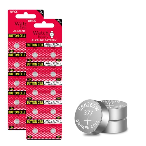 20Pack SR626SW 377 LR626 AG4 1.5V Watch Battery Watch Batteries 376 Button Cell Alkaline Batteries