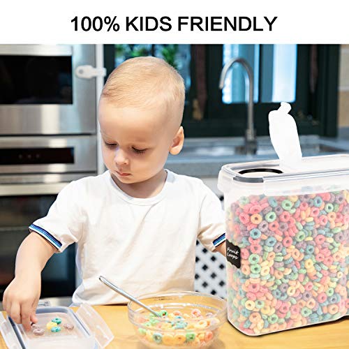 Fooyoo Cereal Containers Storage Set - 4 Piece Airtight Large Dry Food Storage Containers(135.2Oz), Bpa Free Dispenser Plastic Cereal Storage Containers With 16 Labels & Pen #TOP6