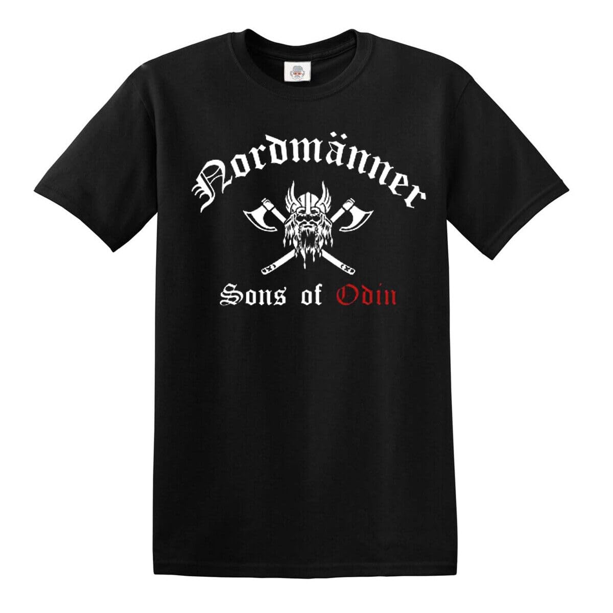 Darkwear Nordmänner Sons of Odin T-Shirt Herren Viking Odin Thor Wikinger Tshirt Top Tee (Black, XXL)