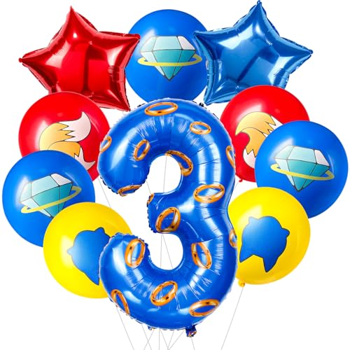 Image of number 40 inch blue and gold ring balloon set birthday number decoration aluminum film balloon suitable for boys and girls blue theme party cartoon party decoration supplies (3)