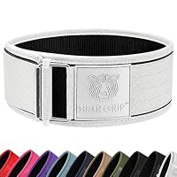 BEAR GRIP Ceinture De Musculation - Verrouillage Auto, Nylon 4 Pouces, Pour Crossfit, Powerlifting, Homme Et Femme