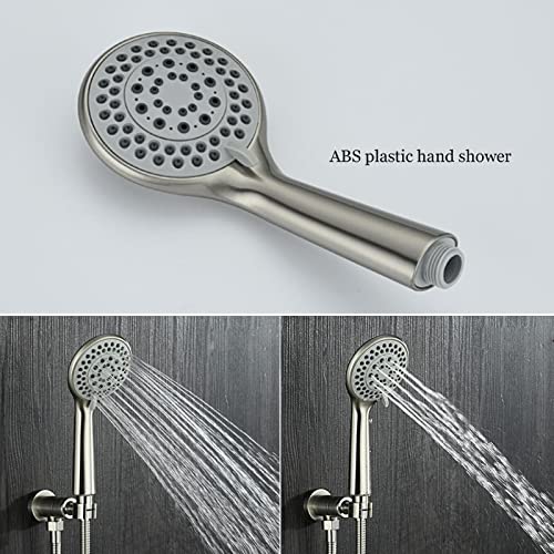 Système de douche nickel brossé avec mitigeur 3 fonctions haut de gamme