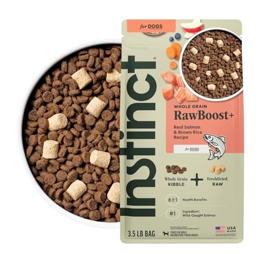 Instinct Raw Boost, Natural Dry Dog Food with Freeze Dried Pieces, High Protein, Whole Grain Recipe - Real Salmon & Brown Rice, 3.5 lb. Bag