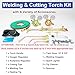 Heavy Duty Oxy Acetylene Torch Kit, Gas Cutting Torch Kit with Heating Tip, Acetylene Oxygen Gas Regulator Twin Gas Hose, Welding Glasses & Check Valves