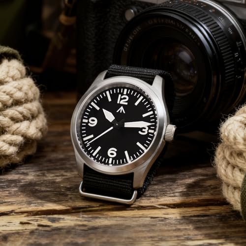 Image of TACTICAL FROG Militado ML08 Field Watch Japanese Sweep VH31 / 515 Movt with Calendar, Men's Military Watch Sapphire Crystal 10 ATM Waterproof Analog Watches for Men